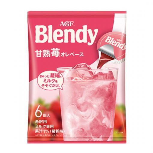 AGF / BLENDY PORTION SWEET STRAWBERRY AU LAIT 6P / DRINK MIX BASE 120g(20gx6p)