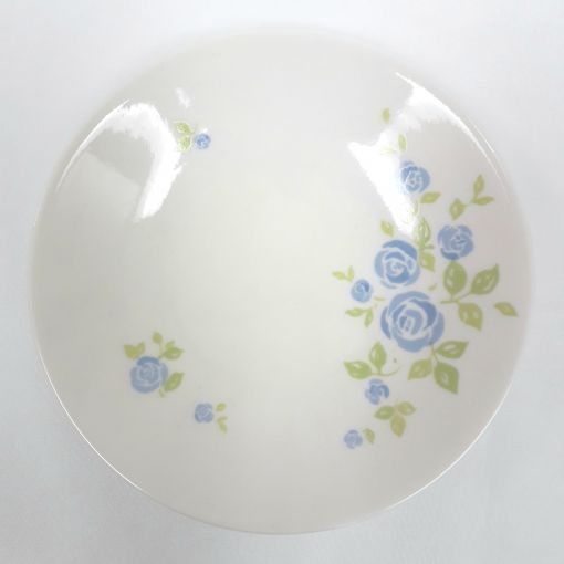 CANDO / FLOWER ROUND PLATE BLUE 1P