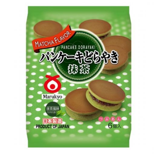 MARUKYO SEIKA / PANCAKE DORAYAKI 6P (MATCHA) / FR SWEET BEAN WHEAT CAKE 310g