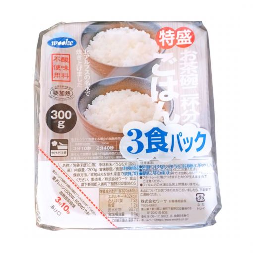 WOOKE / TOKUMORI GOHAN 3P / COOKED RICE 300gx3p