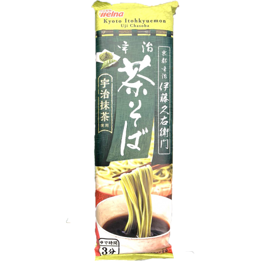 NISSIN SEIFUN WELNA / DRIED GREEN TEA SOBA NOODLE(UJI CHASOBA) 200g