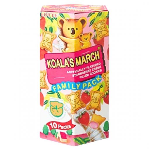 THAI LOTTE / CHOCOLATE SNACK (KOALA NO MARCH FAMILY PACK STRAWBERRY) 195g