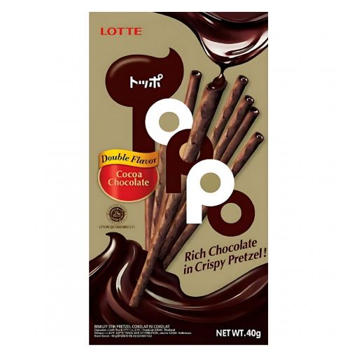 THAI LOTTE / CHOCOLATE SNACK (TOPPO DOUBLE CHOCOLATE) 40g