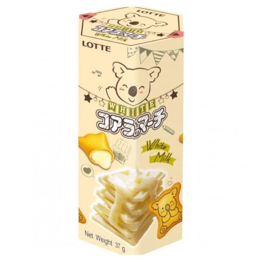 THAI LOTTE / CHOCOLATE SNACK (WHITE KOALA NO MARCH WHITE MILK CREAM AND C 37g