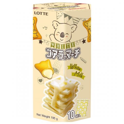 THAI LOTTE / CHOCOLATE SNACK (WHITE KOALA NO MARCH WHITE MILK CREAM AND CHEESE FAMILY PACK) 195g