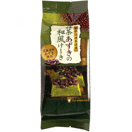 MARUTO SEIKA / WHEAT CAKE (MATCHA AZUKI WAFU CAKE) 120g